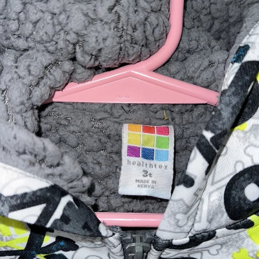Sherpa Limed Skulls‎ zip Hoodie 3t